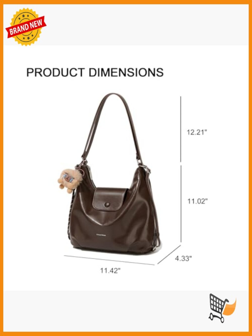 Women’s Leather Hobo Shoulder Bag Tote Crossbody - Picture 4 of 7